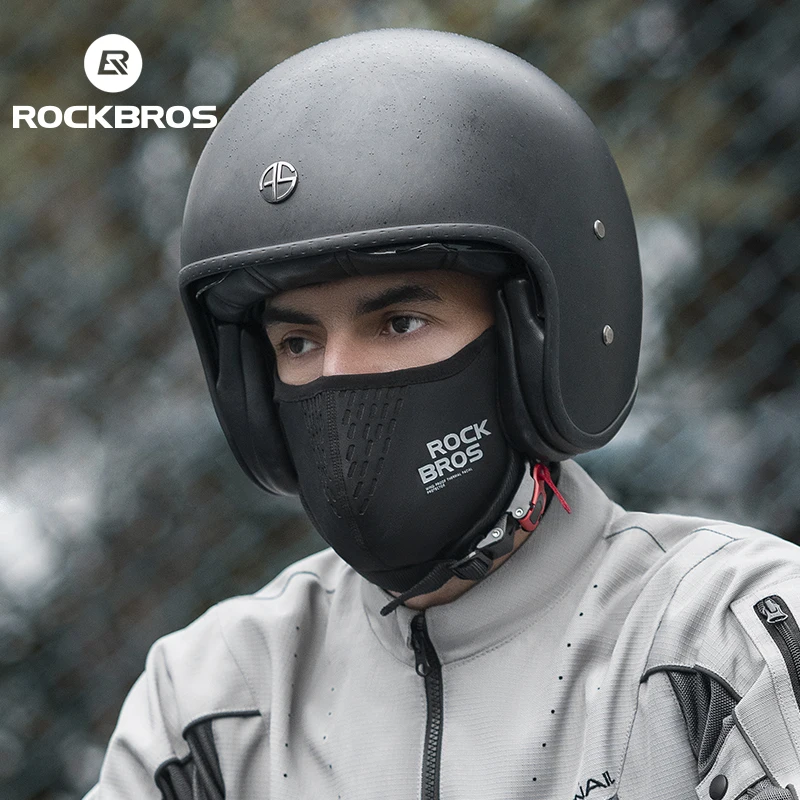 ROCKBROS Winter Balaclava Cycling Mask Keep Warm Half Face Mask Windproof Thermal Soft Face Mask Training Outdoor Sports Mask