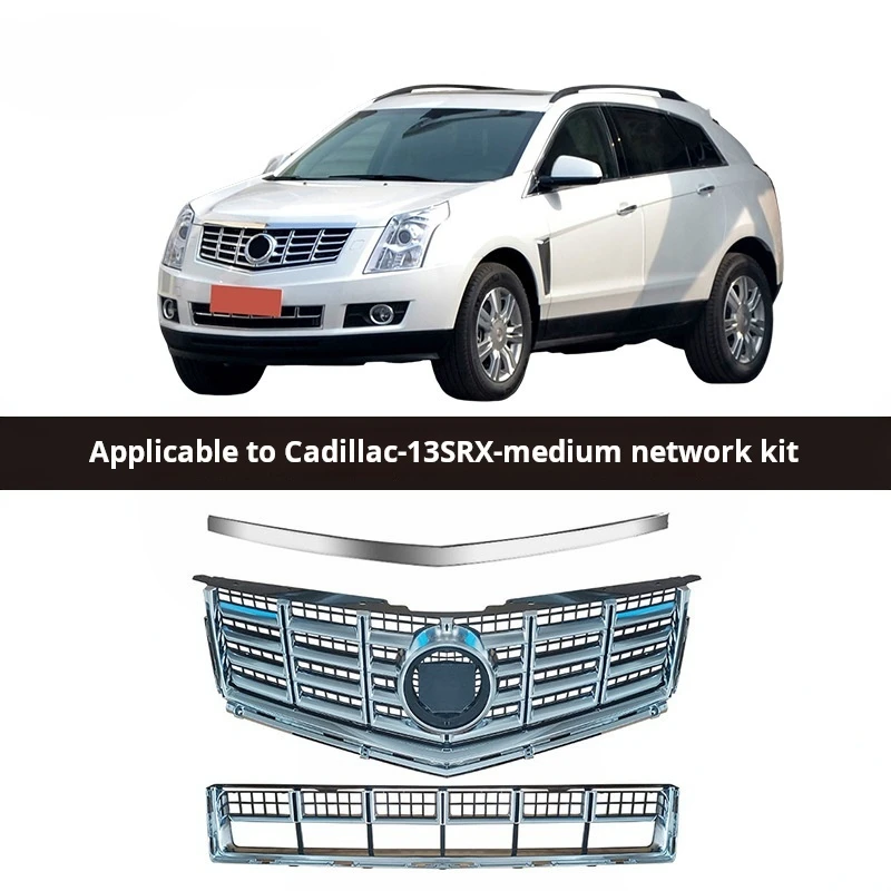 

Front Racing Grills For Cadillac 13Srx 2013 2014 2015 2016 Upper And Lower Center Grille Srx Hood Bright Strip Grill Grille