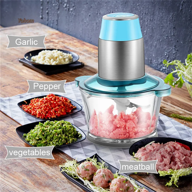 1.8L/2L Kitchen Appliance Yam Pounder Machine Electric Meat Grinder Chopper Yam Pounder Blender fufu Pounding Machines