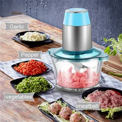 Máquina eléctrica para picar carne, aparato de cocina de 1,8l/2L, batidora, fufu