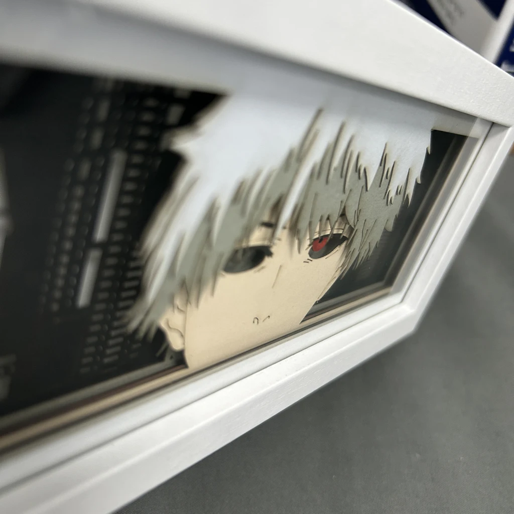 Imagem -04 - Tokyo Ghoul Gamer Room Decorações Anime Light Box Manga Paper Carving Night Lamp para Crianças Ken Kaneki Face Eyes