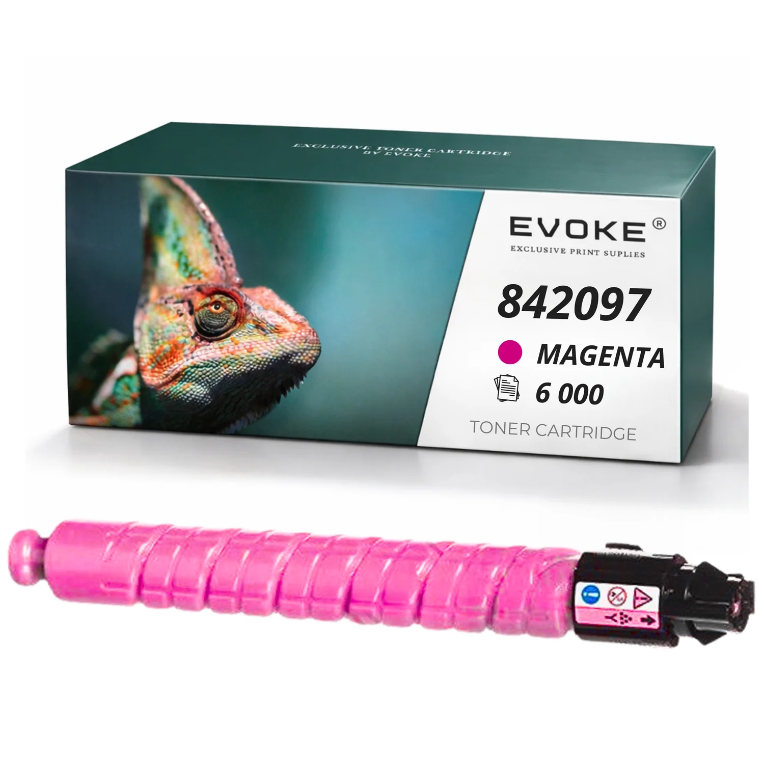 Evoke Compatibele Toner voor Ricoh Mpc-406 306m Mpc406M Mpc306M Mpc406 Mpc306 842097 Magenta 6000 Pagina's Aficio Mp C306 C307 C406