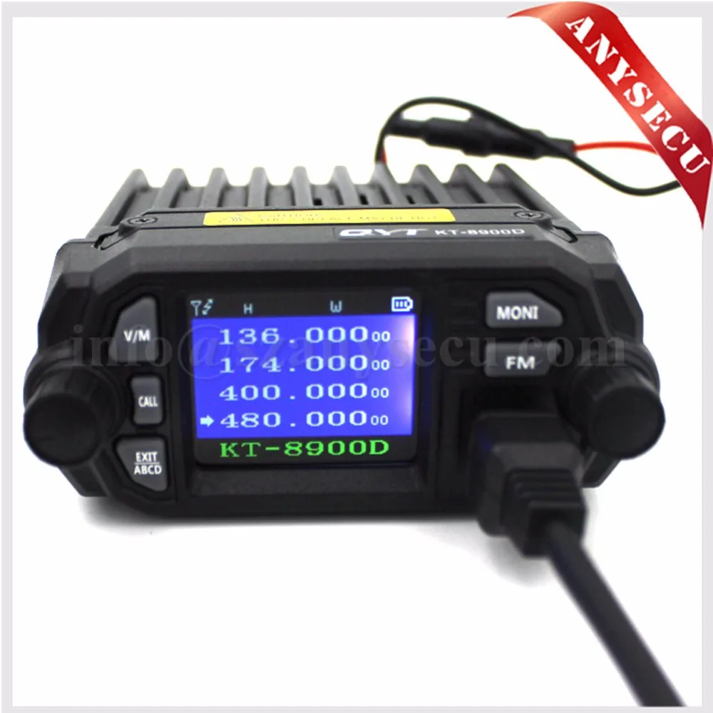 QYT KT-8900D 25W Dual Band 136-174&400-480MHz Quad Band Display Large LCD Display Mobile Radio KT8900D