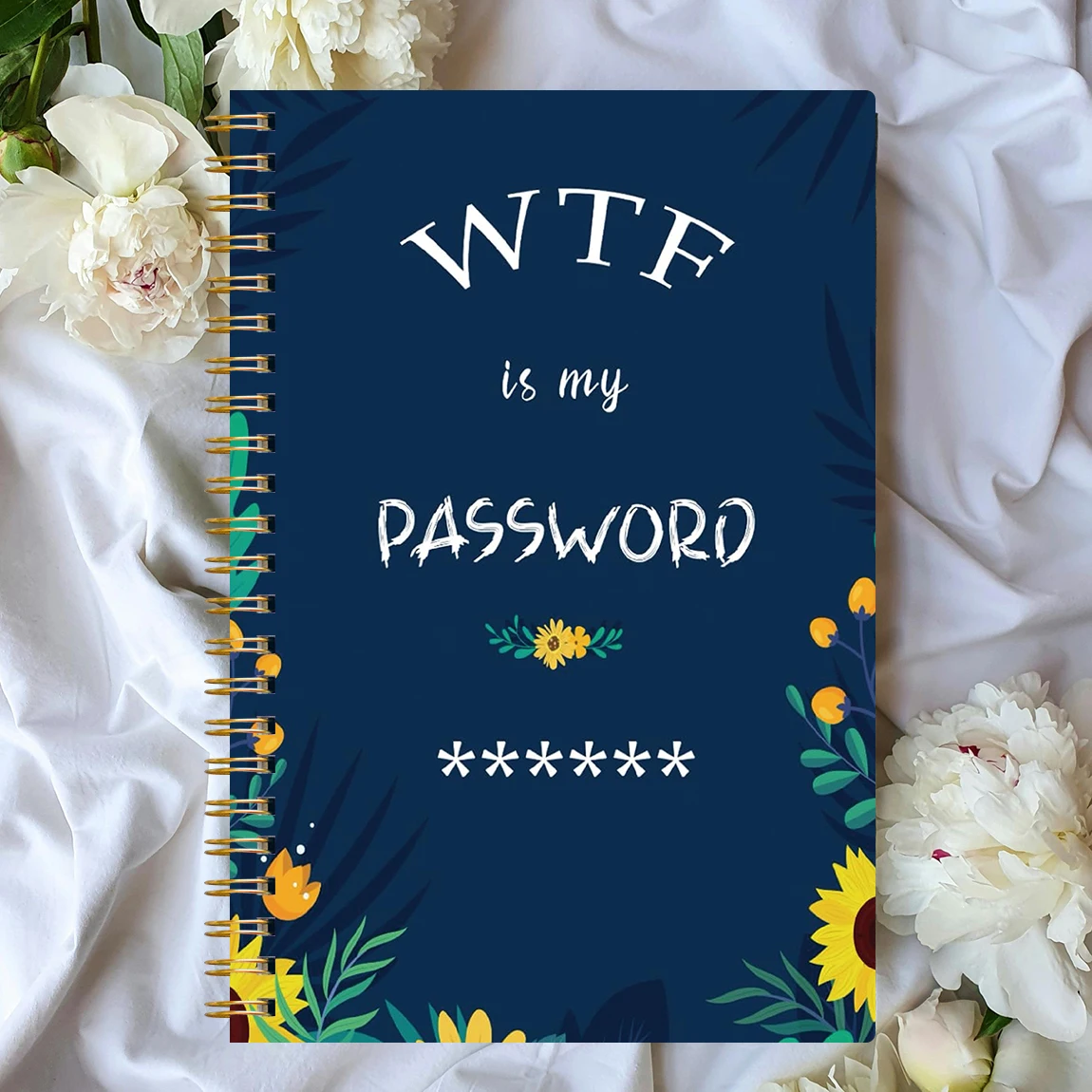A5 كتاب كلمة المرور WTF غطاء مضحك منظم كلمة المرور دفتر سجل حلزوني لإدارة كلمة المرور على موقع Username #1
