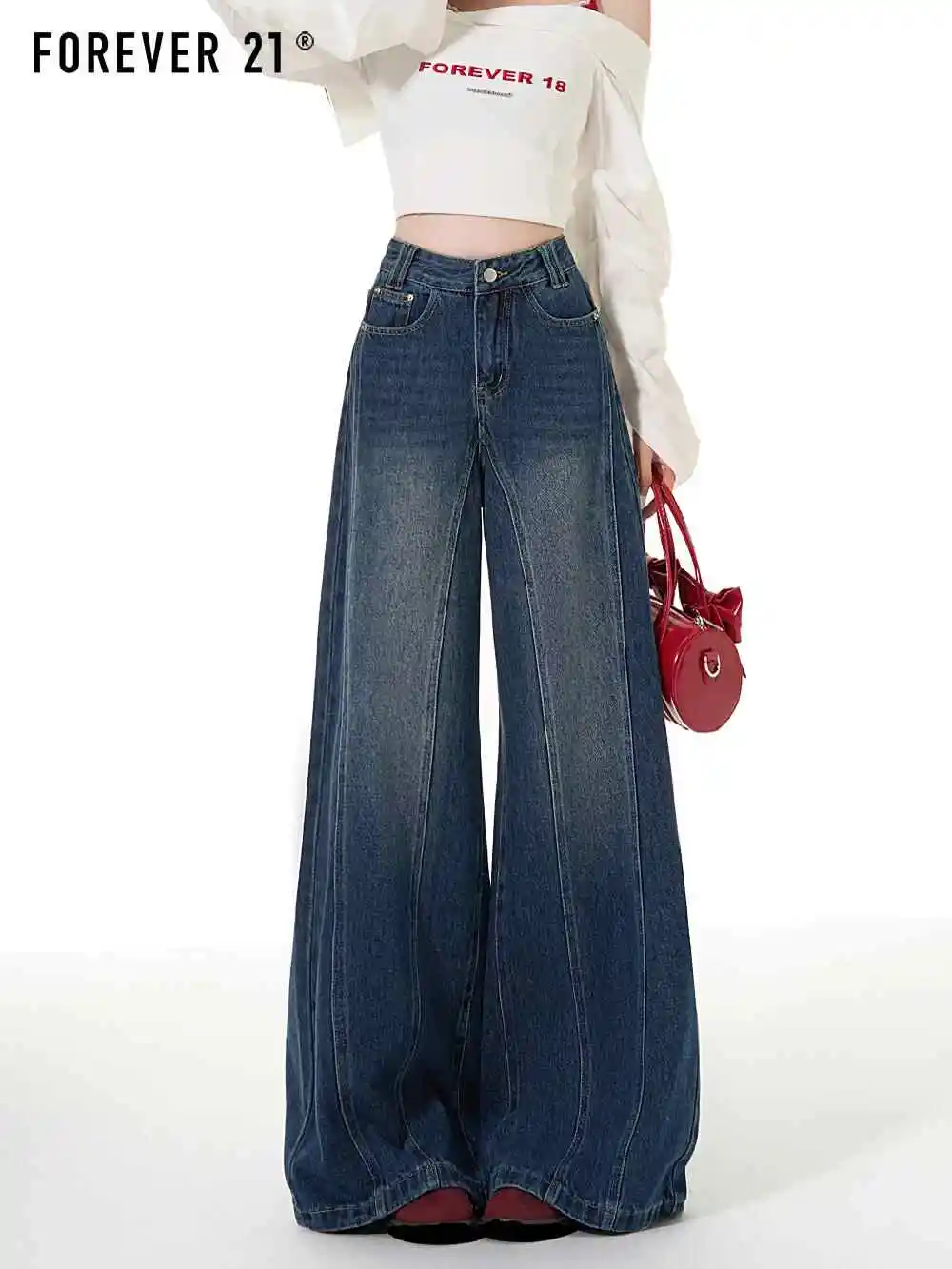 

Винтажные свободные джинсы с высокой талией в американском стиле ретро Y2K, уличная одежда, стиль 2024, летние женские широкие мешковатые рваные джинсовые брюки