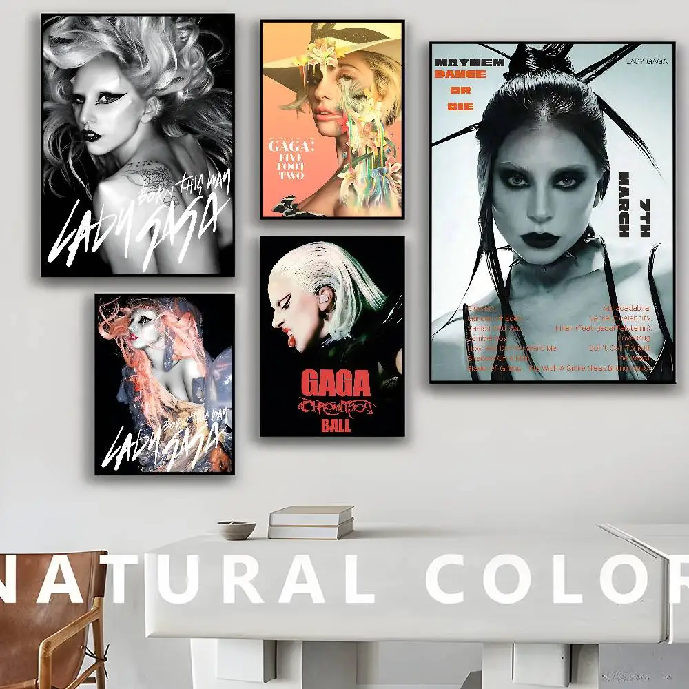 Hot L-Lady Singer G-Gaga Classic Movie Posters HD Quality Poster Wall Art Painting Study Nordic Home Decor