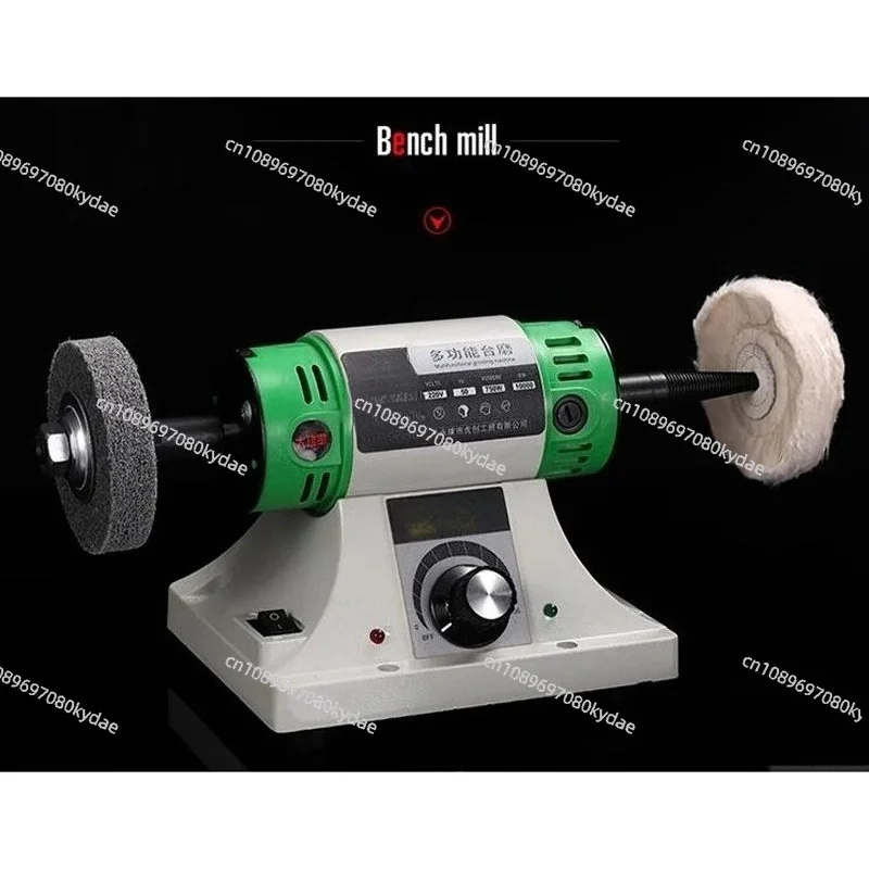 220V 750W Variable Speed Bench Lathe Polisher 0-10000RPM Jewelry Gemstone Grinding Machine For Gold Silver Jade Polishing Work