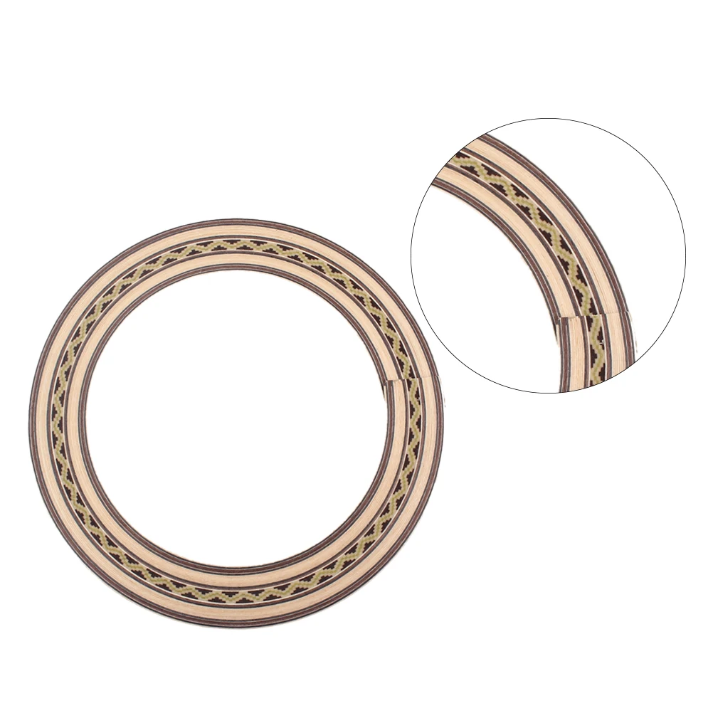 

1pcs Wavy Serpent Flower Soundhole Cover for Acoustic Guitars Bamboo Wood Rosette Accessories Durability Polished Surface Guitar