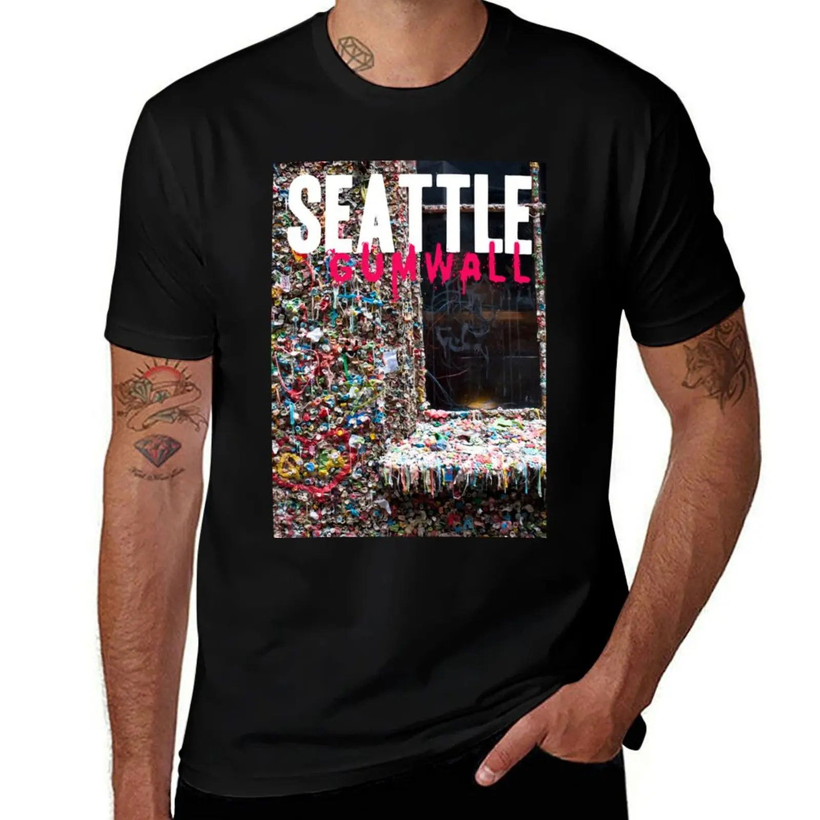 

Seattle Gum Wall T-Shirt Quick Dry Training Short Sleeve Tee