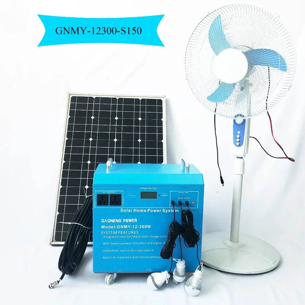 Solar Power Home System KIT with 300W 400W inverter 12v MPPT charger and battery