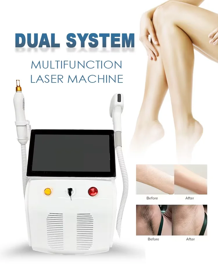 

755nm 808nm 1064nm 2 in 1 diode laser hair removal machine 3 wavelengths diode laser painless hair removal cooling head epilator