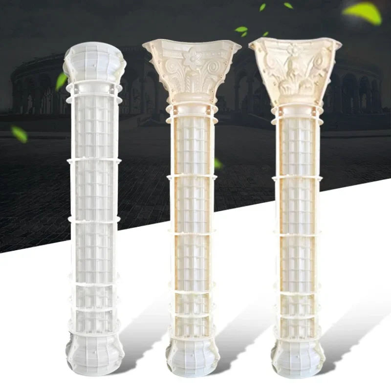 European Villa Gate Roman Column Mold Balcony Pillar Cement Mold ABS Plastic Building Template Garden Decoration Outdoor Model M