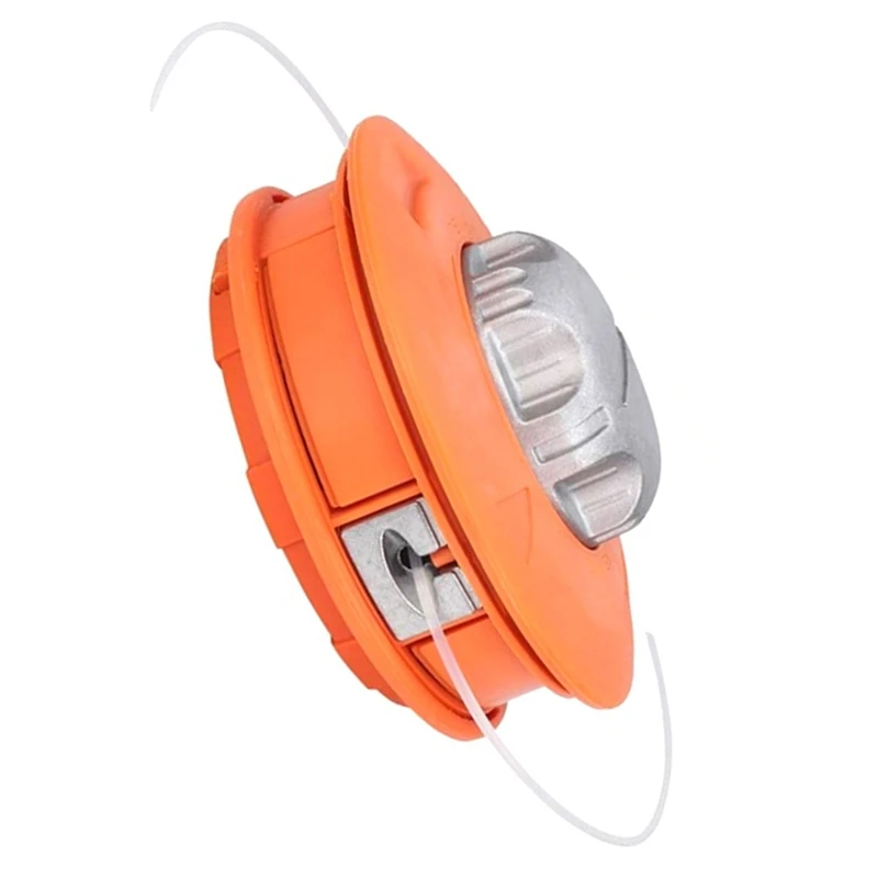 1 PCS Weed Trimmer Head Orange Aluminum Alloy Alloy Universal Twister Bump Feed Line Trimmer Head