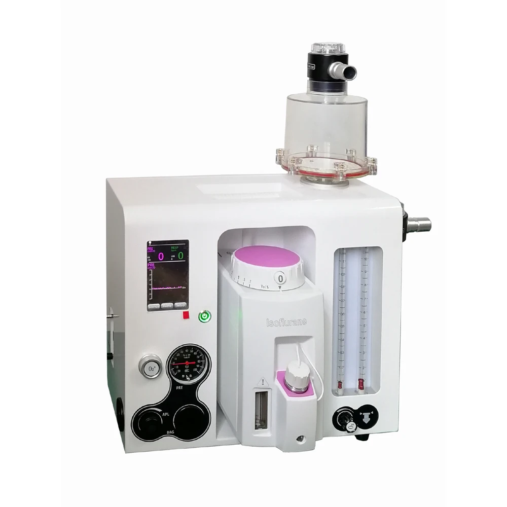 VS-M505 4.3 Inch Touch LCD Display Veterinary Anesthesia Machine Isoflurane Sevofluane Vaporizer for Small Big Animals 100kg