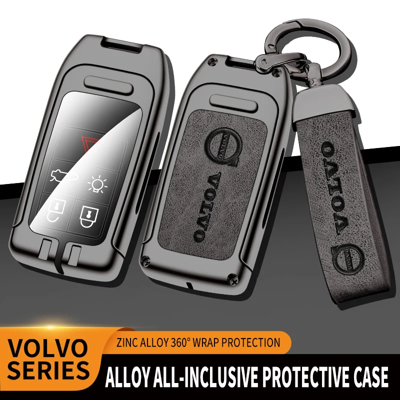 Zine Alloy Car Key Case Shell Cover Holder Styling For Volvo S40 S60 S80 S90 V60 XC60 XC70 S60L V40 XC90 Protector Bag Accessory