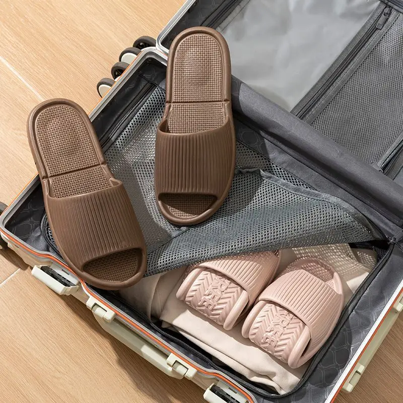 

Легкие складные тапочки для дома и ванной комнаты для женщин и мужчин, летние домашние туфли из мягкого ЭВА, парные тапочки для отеля и душа