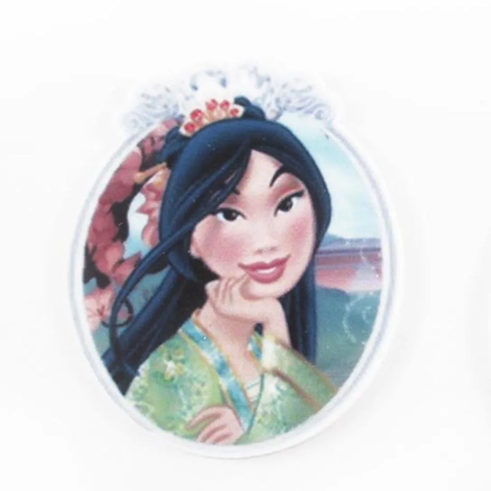 Disney Princess Mulan 5pcs/lot Planar Resin Flatback Craft Supplies Cabochon Scrapbook DIY Hair Bow Bag Material Acrylic