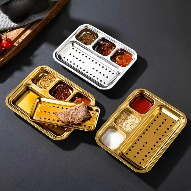 304 Stainless Steel Baking Pan Tray With Rack Cake Baking BBQ Pan Tray With Sauce Plate Rack Cooking Roasting Grilling Tool