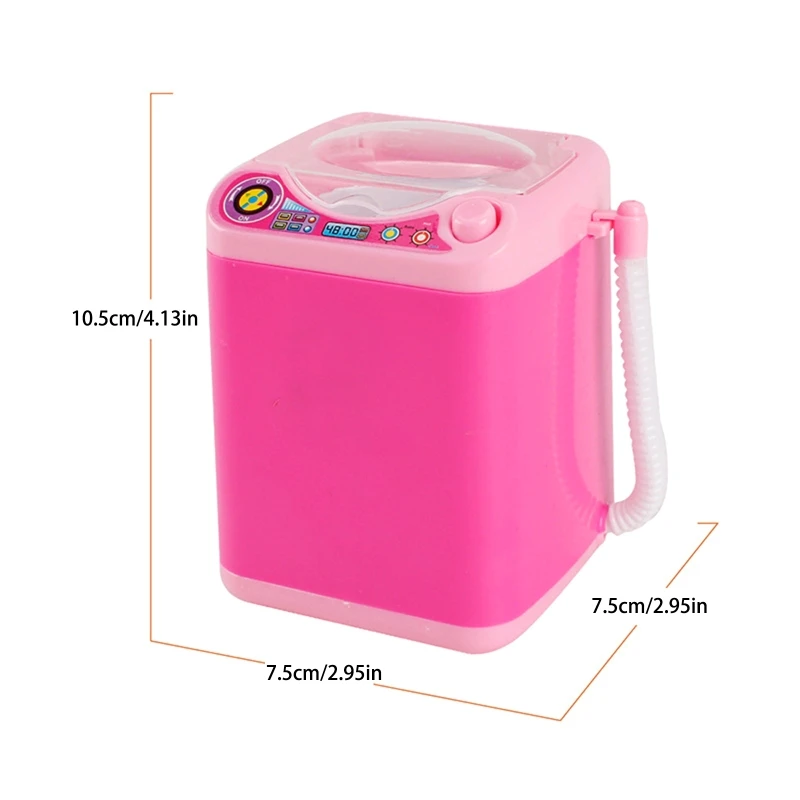 Preschool Electronic Washing Machine Toy Easy Operate Powder Puff Cleaning Tool