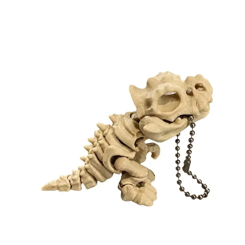 1Pc Articulated Dinosaur Skeleton Ornament With Movable Joints Creative Children's Birthday Dinosaur Gift For Desktop Decor