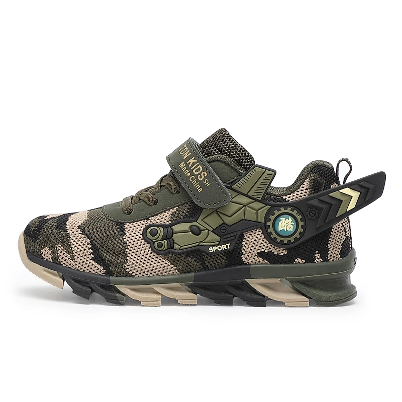 Kids Shoes Boys Sneakers 2022 New Fashion Designer Shoes Camouflage Green Children Running Casual Tennis Sports Shoes for Boys