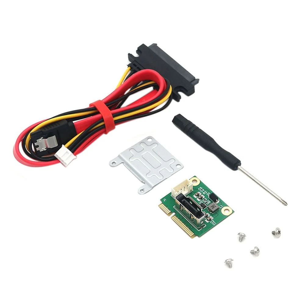 MSATA to SATA 2.5 Inch Adapter Board with 2.0PH SATA to SATA7+15 Female Adapter Cable (5V Power)