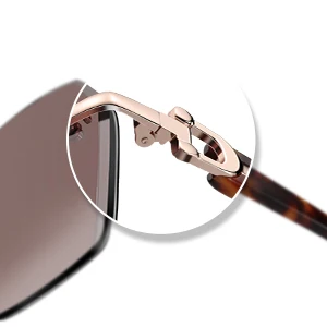 ZENOTTIC Modische Damen-Sonnenbrille ohne Rand, trendige geometrische Diamantschliff-Verlaufsgläser, UV-Schutz – Detail 17