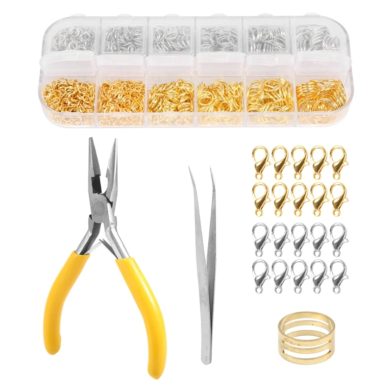 

1544 Pcs Jump Rings Kit Open Jump Rings Gold Jewelry Making Kit For Making Earring Necklace Bracelet Jewelry Supplies