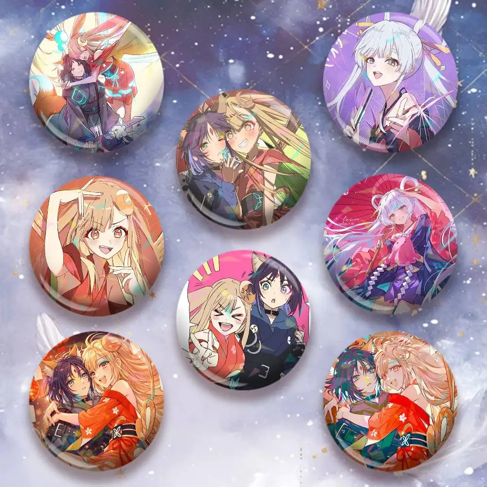C-Cosmic P-Princess K-Kaguya  Icon Badge Handmade Tinplate Brooch for Chest Ornament Gifts Easter decorations