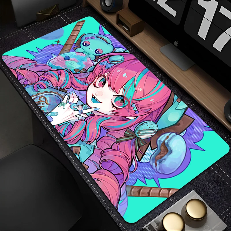 Mouse Pad Laptop Pink Kawaii Gaming Mousepad PC Dark Anime Sexy Girl Bowknot Keyboard Rug Gamer Cabinet Desk Mat For Girl Gift