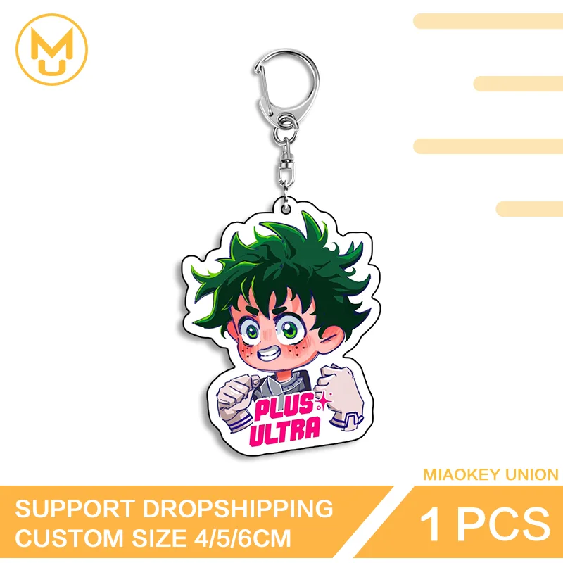 Izuku Midoriya Amusing Double Sided Acrylic Keyring High Quality Charming Exquisite Simulated Fashion Trendy Daily Accessory