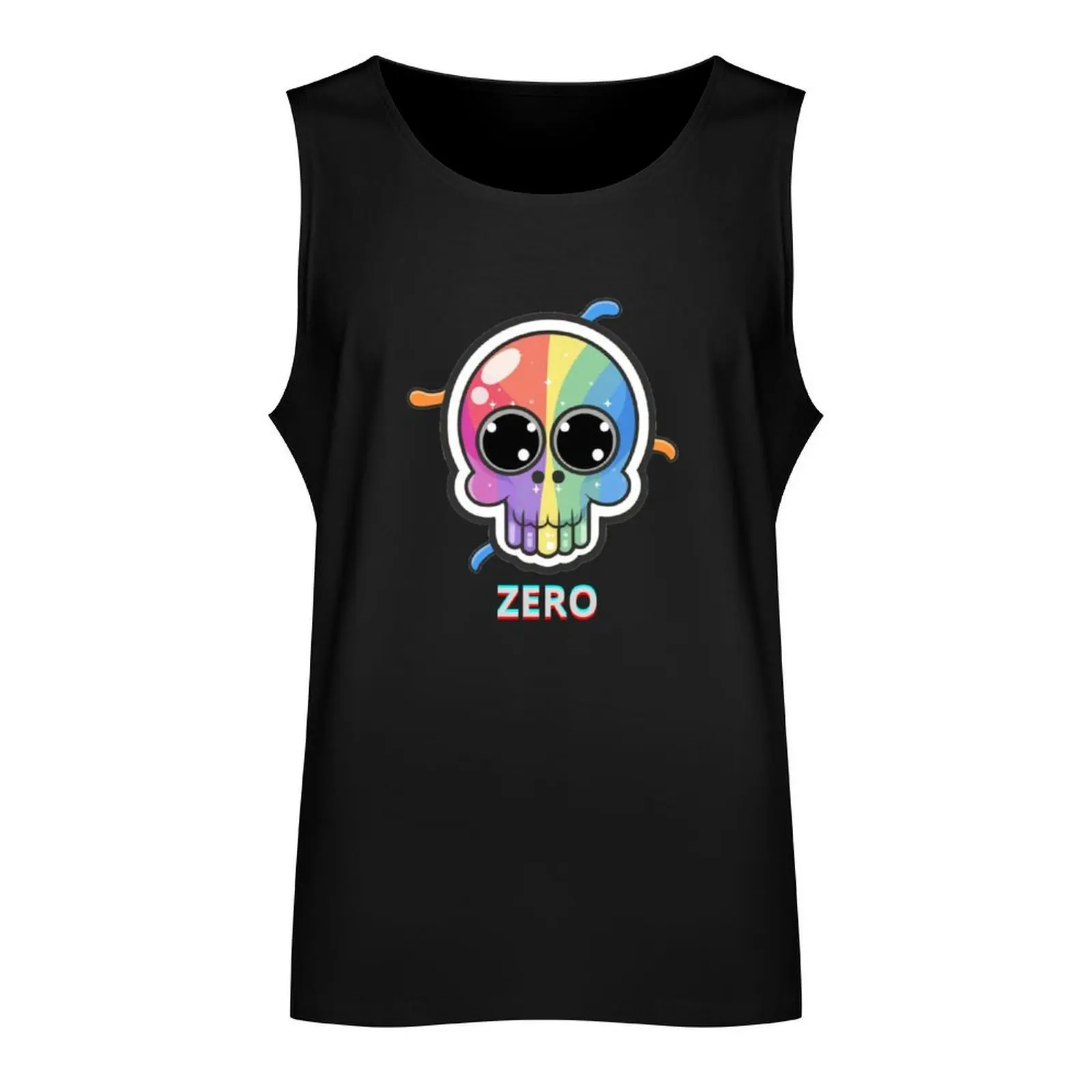 zero skateboards colorful skull enjoi skate life Tank Top Men's cotton t-shirt male top