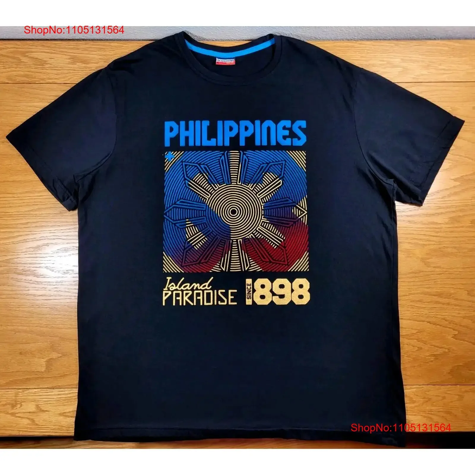Philippines T shirt Mens XL Black Gold Adult Casual Athletic Travel Souvenir vintage Washed homme designer clothes Breathable