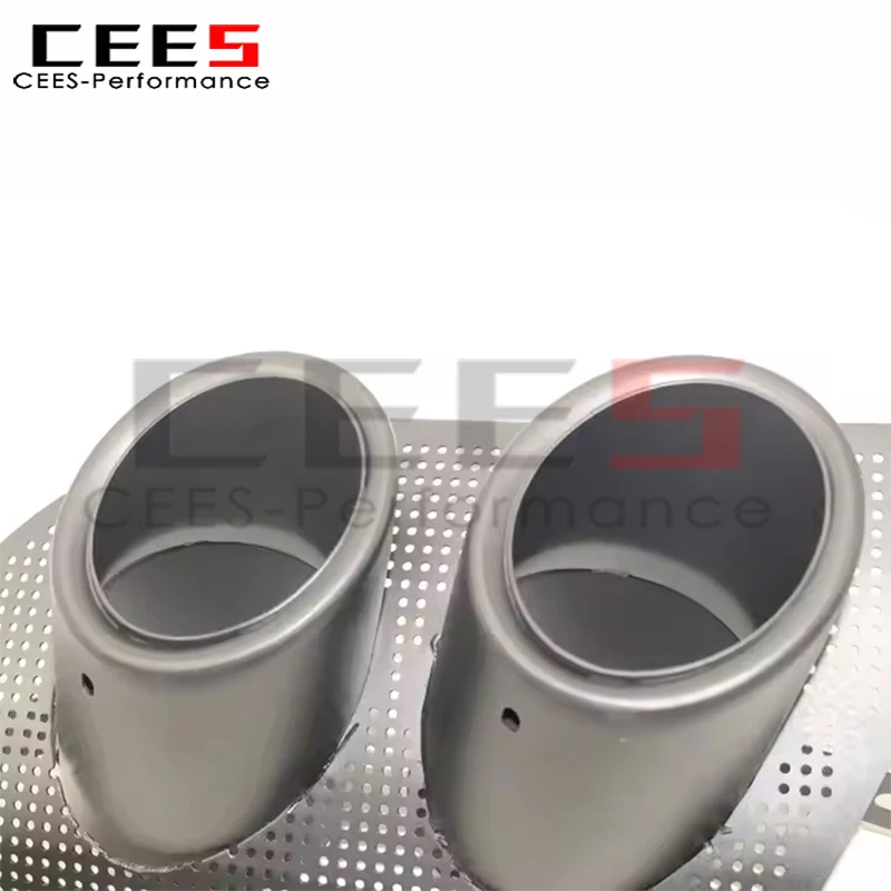 CEES Four Outlet Nozzle Tail Throat Black  For Maserati Levante 3.0T 2016- Stainless Steel Exhaust Pipe