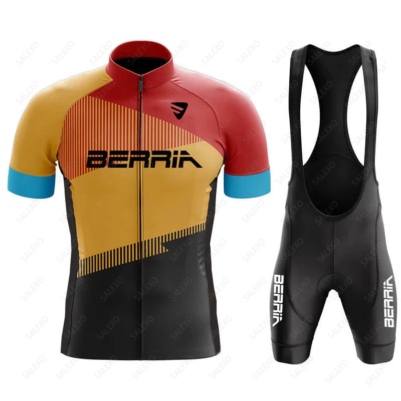 2024 BERRIA Cycling Jersey Set Men Short Sleeve Cycling Clothing MTB Bike Uniform Maillot Ropa Ciclismo Summer Road Bicycle Wear