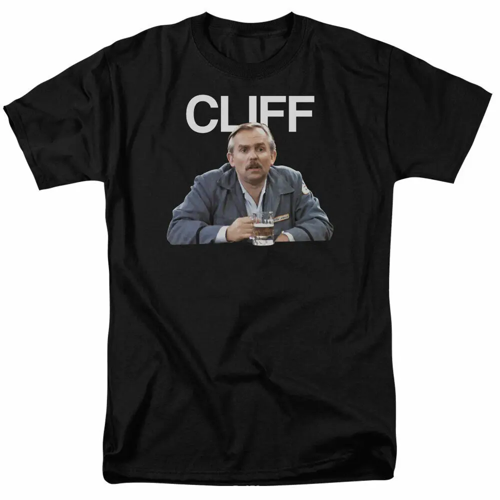 Cheers Cliff T Shirt Mens Licensed Classic TV Merchandise Clavin Black