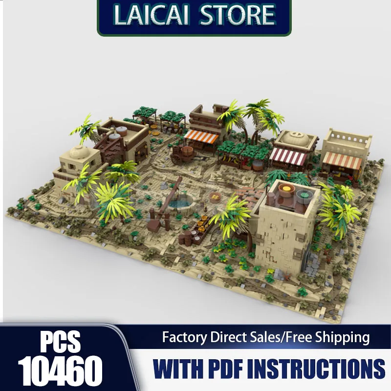 

Modular City Building Moc Building Bricks Egyptian Market Model Technology Modular Blocks Gifts Christmas Toys Sets Assembly