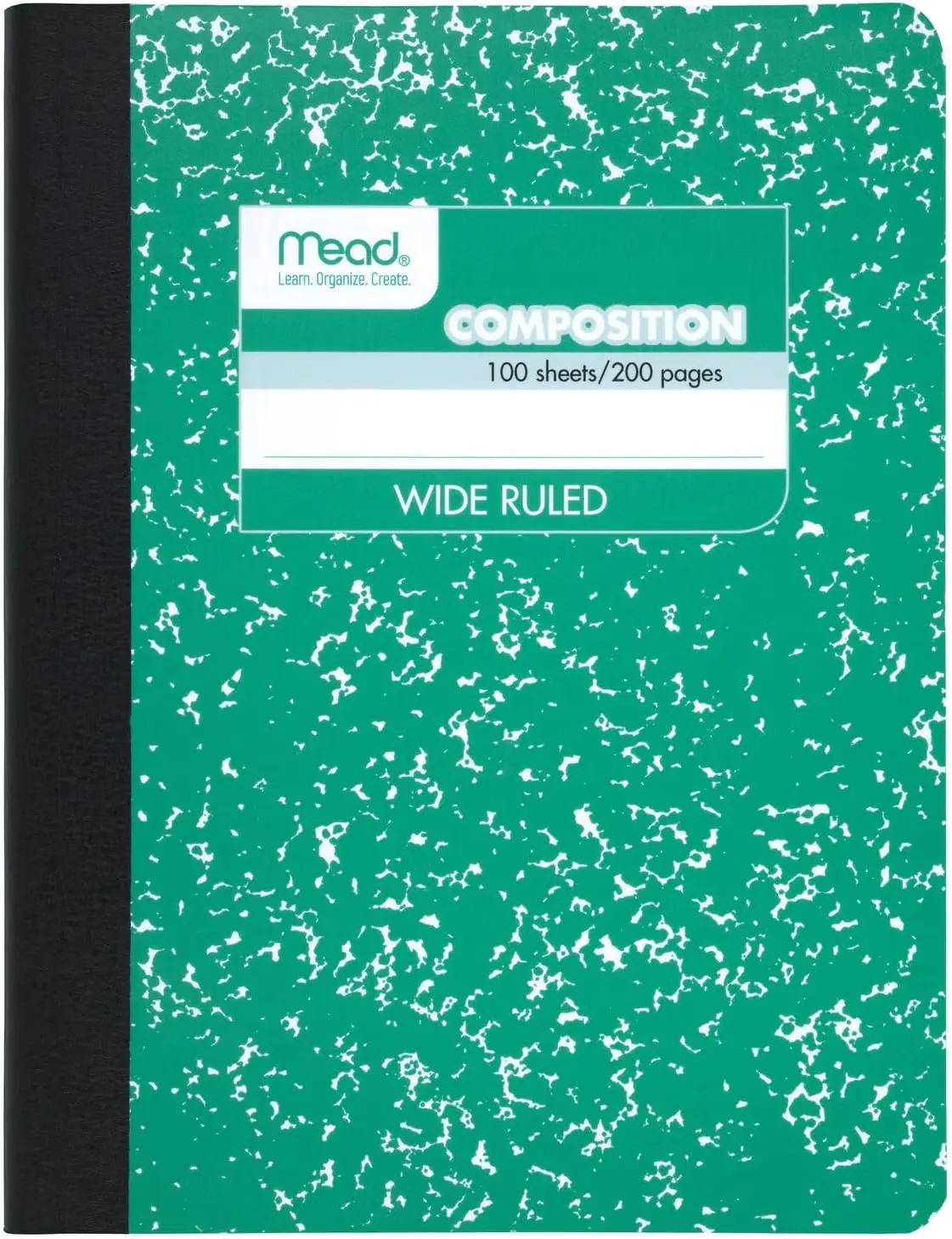 

Wide Ruled Composition Notebook, 7.5x9.75 inches, 100 Sheets, Green Marble