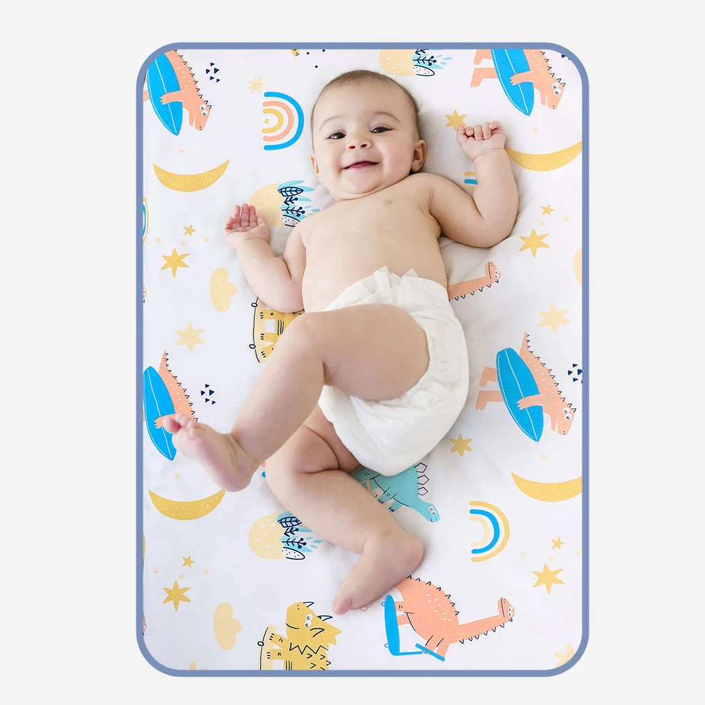 Cotton Washable Baby Changing Mat Cover Portable Baby Changing Table Reusable Mattress Pad for Newborn Mats to Play Crib Sheets