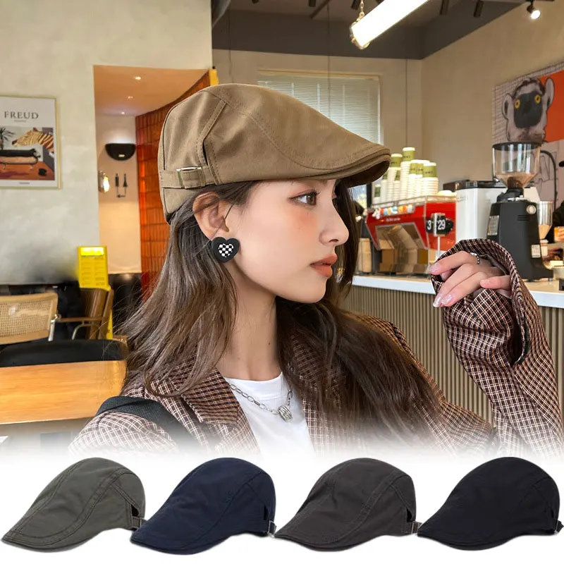 Autumn Winter Beret Cotton Caps for Men Hat Berets British Western Style Classic Ivy Cap Classic Woman Vintage Linen Beret