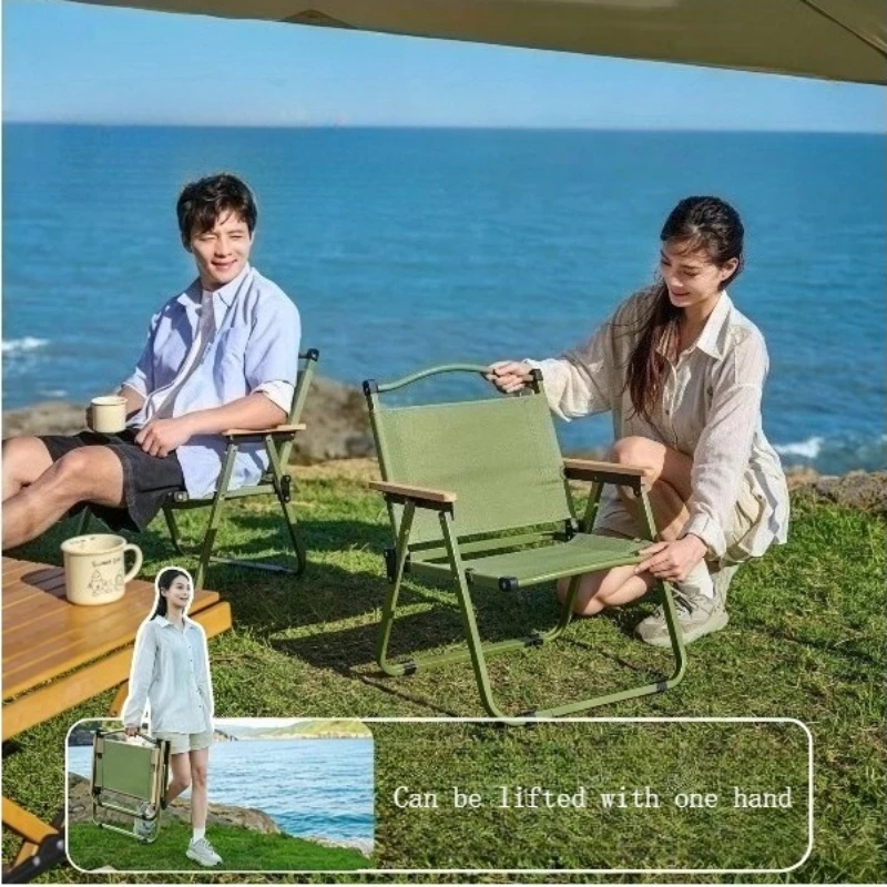 Outdoor folding chair camping portable ultra-light picnic fishing stool beach chair table and chair set