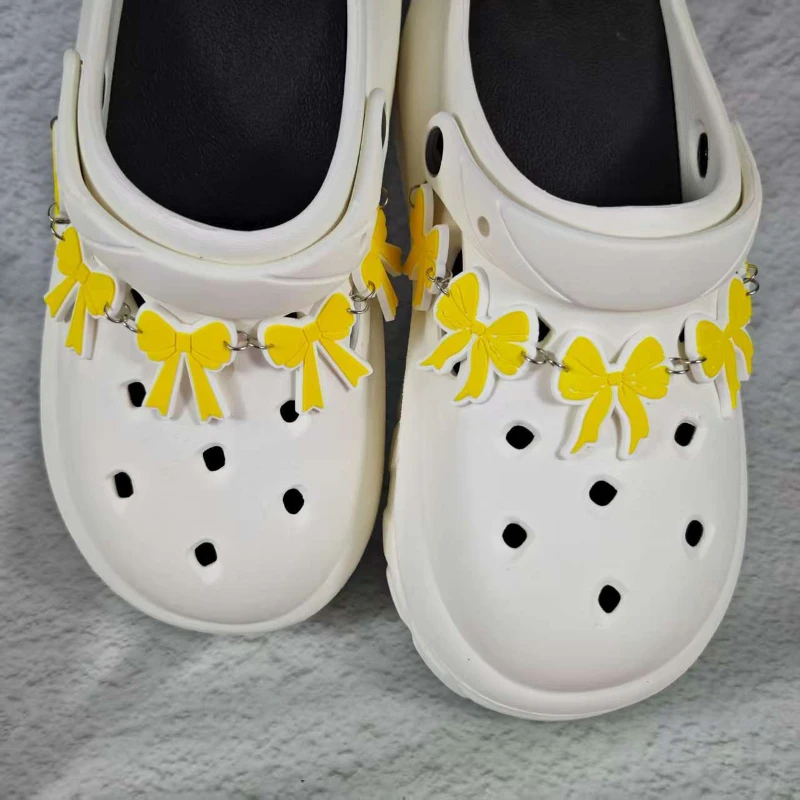 New Funny Butterfly Chain Shoe Flowers For Clogs Detachable Accessories Compatible With All Clogs Fashion Accessory Xmas Gifts
