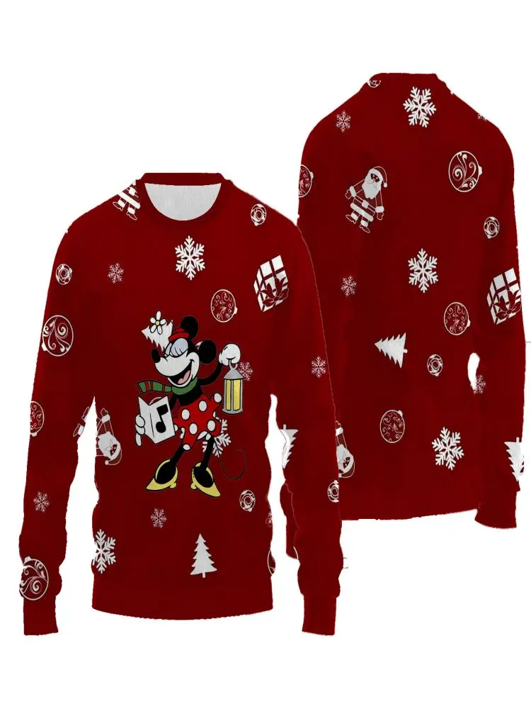 

2025Disney Christmas Men's Long Sleeve Top Pattern Sweatshirt Ugly 3D Printed Hoodie Loose Round Neck Hoodie Sweater Fashionable