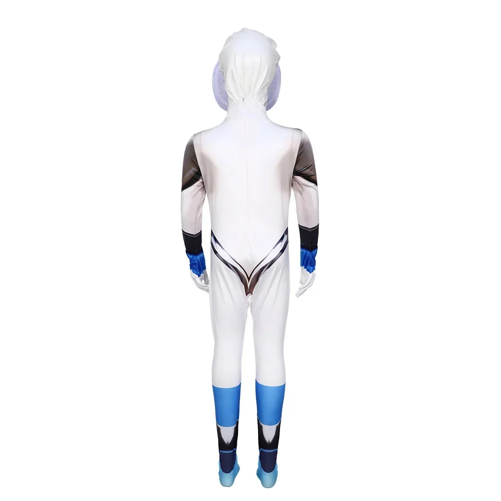 Süßes Spiel Astro Bot Cosplay Kostüm Tierspiel Astro Bot Bodysuit Overall Maske Kinder Erwachsene Party Kostüm