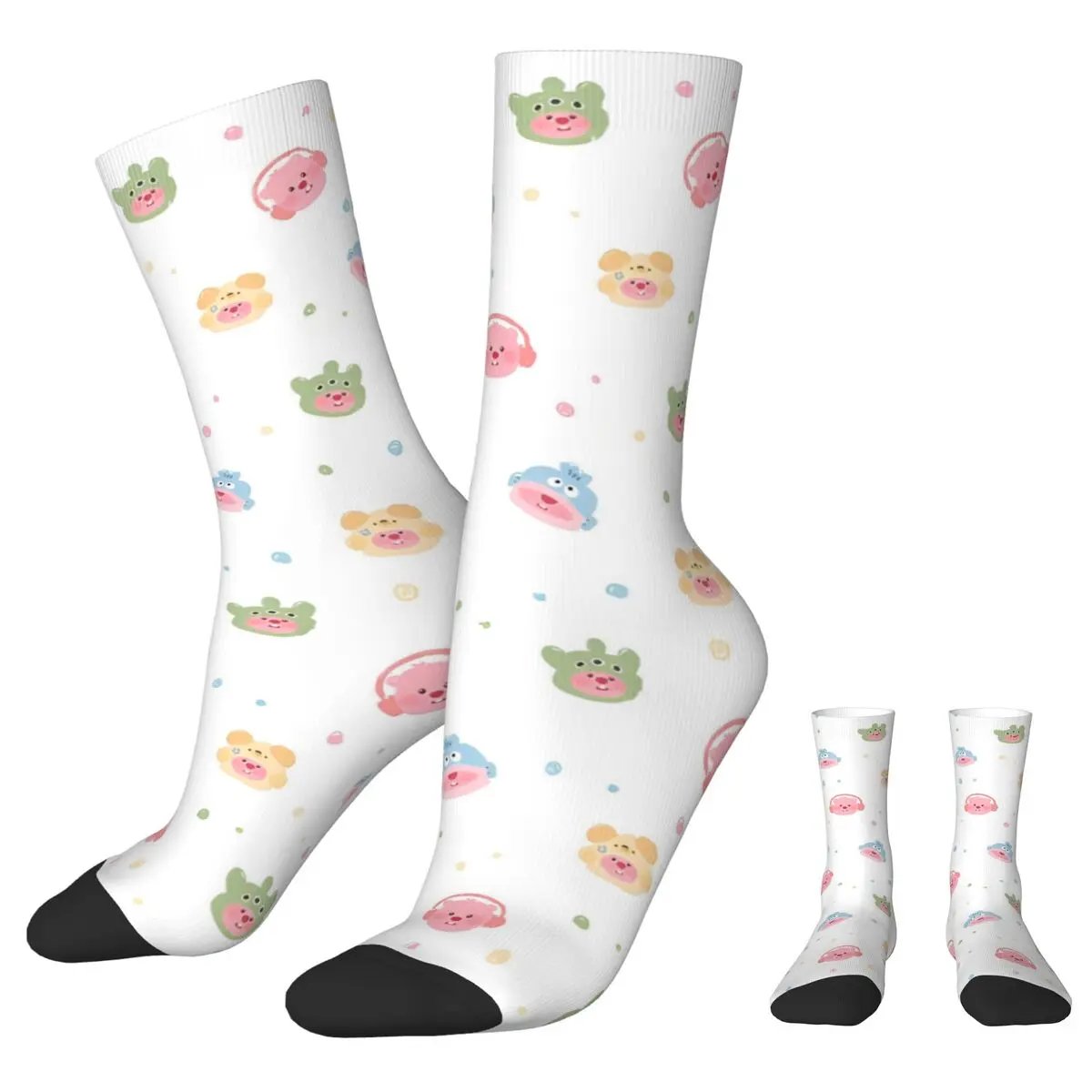 Crazy Design Zanmang Loopy Cartoon Cosplay Basketball Socks Cute Kawaii Polyester Middle Tube Socks for Unisex