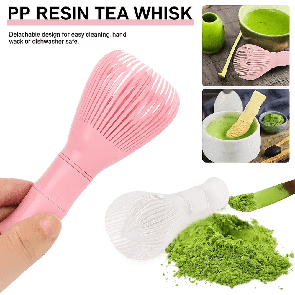 High-quality Traditional Matcha Whisk PP Resin Portable Green Tea Powder Whisk Reusable Matcha Stirrer Tea Accessories