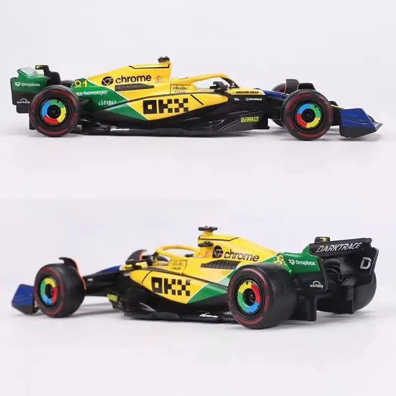 New Hot 1:43 Bburago Mcl38 Monaco Grand Prix F1 2024 F1 Alloy Miniature Diecast Model #4 #81 Lando Norris ﻿F1 Alloy Car Toy Gift