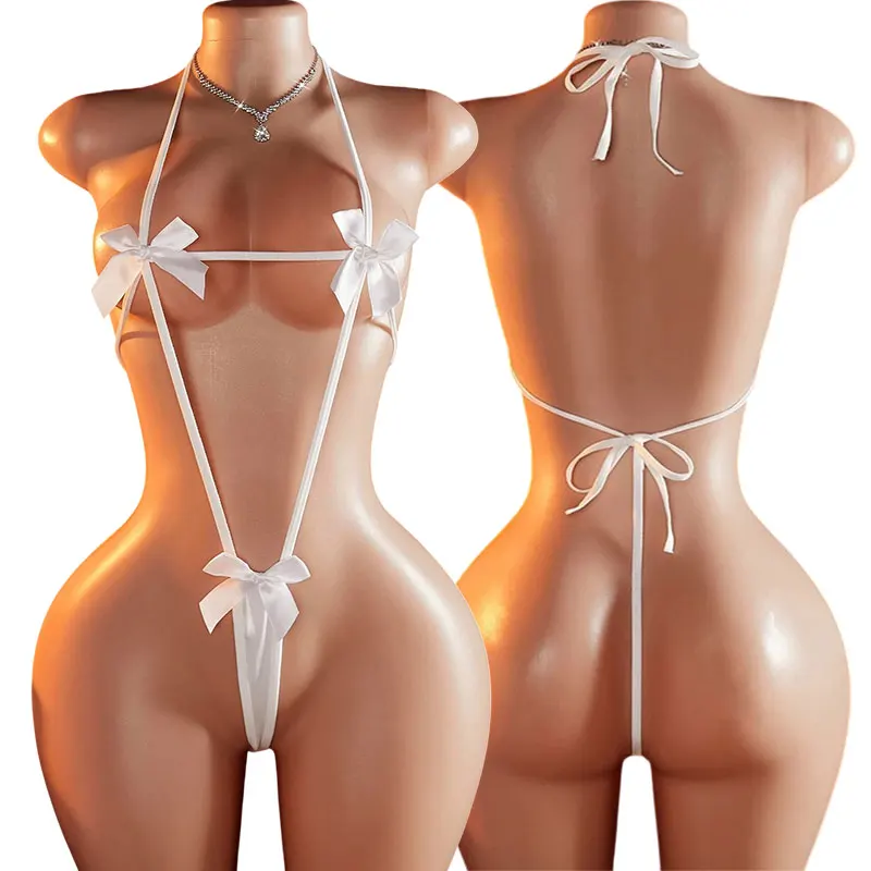 

Mini Nightgown Ultra-Sexy Crotchless Pajamas for Women Erotic Night wear Transparent Bra backless Intimate Lingerie body suit