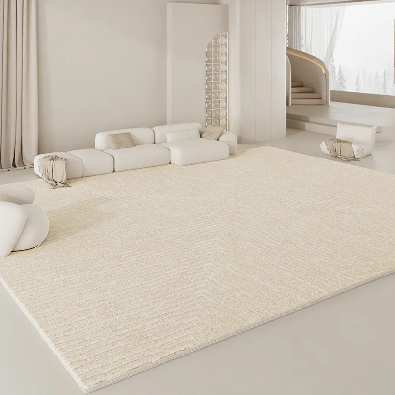 

Ковер для домашнего декора Гостиная Спальня Диван Роскошный кремовый ковер Моющийся легко чистится Нескользящий современный домашний ковер