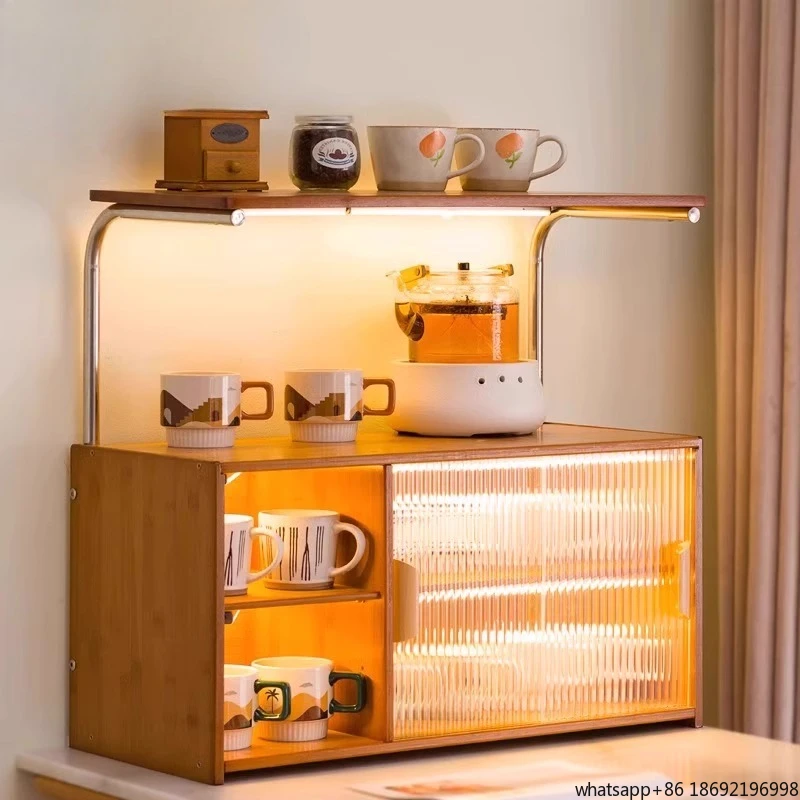 Desktop Shelf Multi-layer Dust  Holder Glass Cup Tea  Coffee Cup Mug Locker Storage Box
